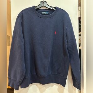 Vintage Navy Polo by Ralph Lauren Crew Neck Sweatshirt in Navy Size Large